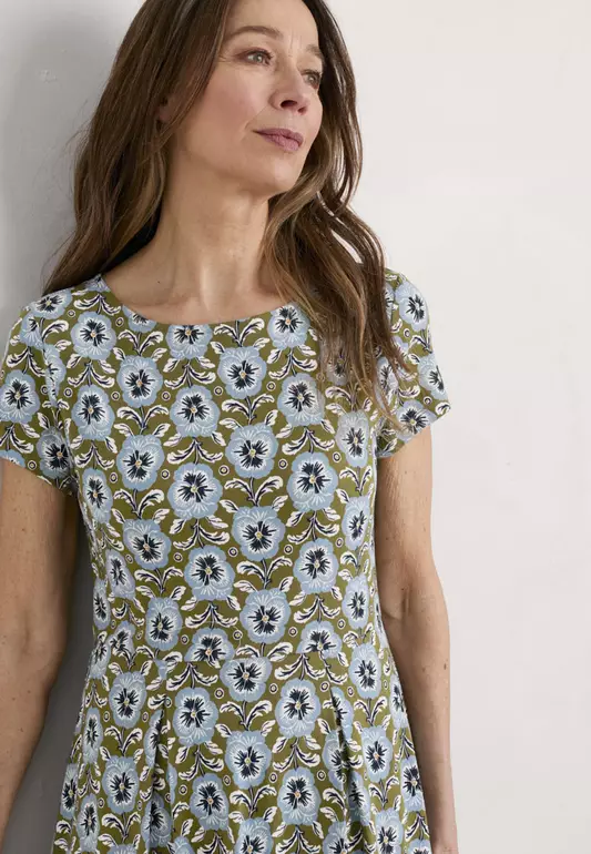 Seasalt Cornwall Petite Green Wild Bouquet Dress