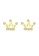SUNRAIS gold High quality Silver S925 golden crown earrings 7D9B1AC459E665GS_1