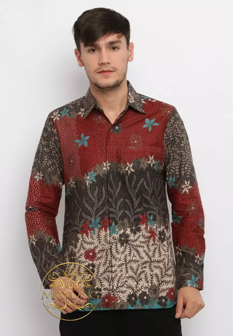 Samba Kemeja Batik Pria Premium Slimfit Modern Lengan Panjang