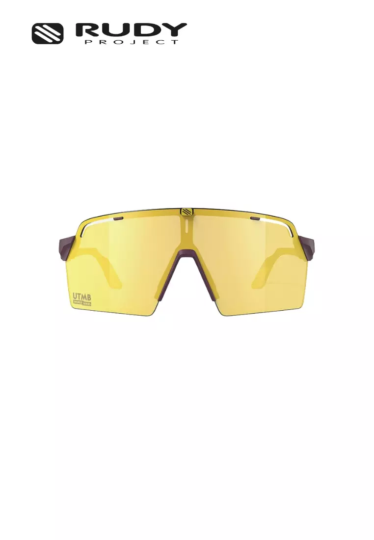 UTMB Spinshield Pro Sports Perf Sunglasses – Cabernet Matte MLS Yellow