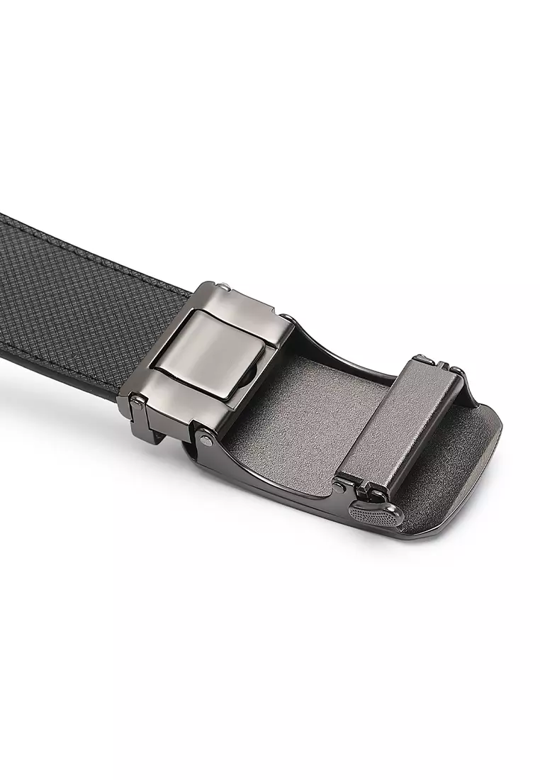 Gift Set - Leather RFID Wallet + 35mm Automatic Buckle Belt - Black