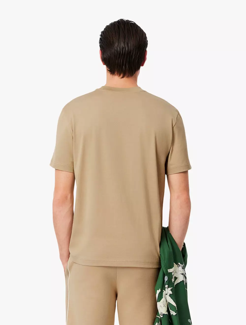 French Made Embroidered Badge T-shirt - Beige