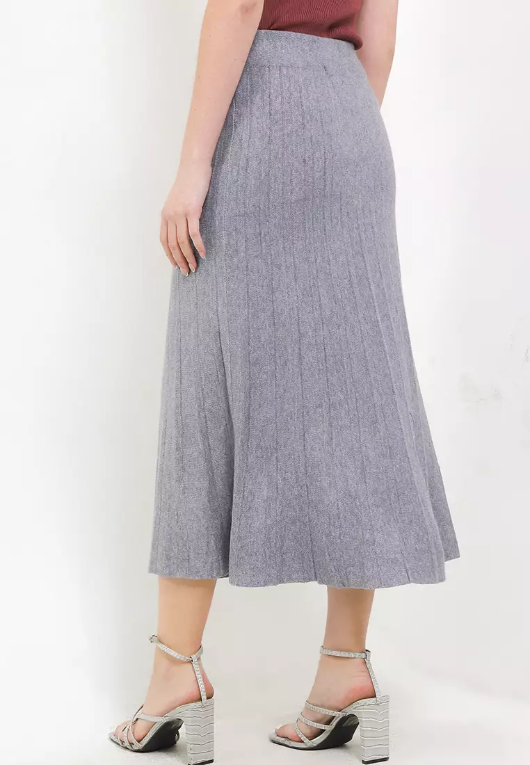 Vertical Pattern Knit Skirt