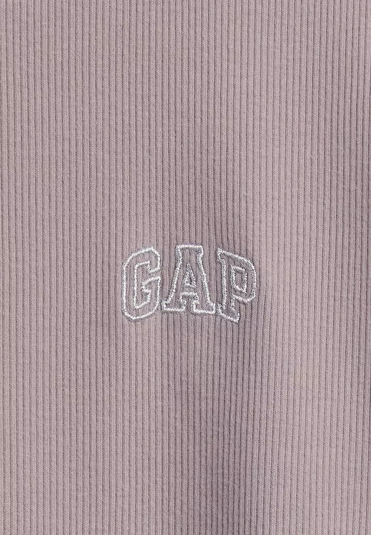 Ribbed Mini Logo T-Shirt