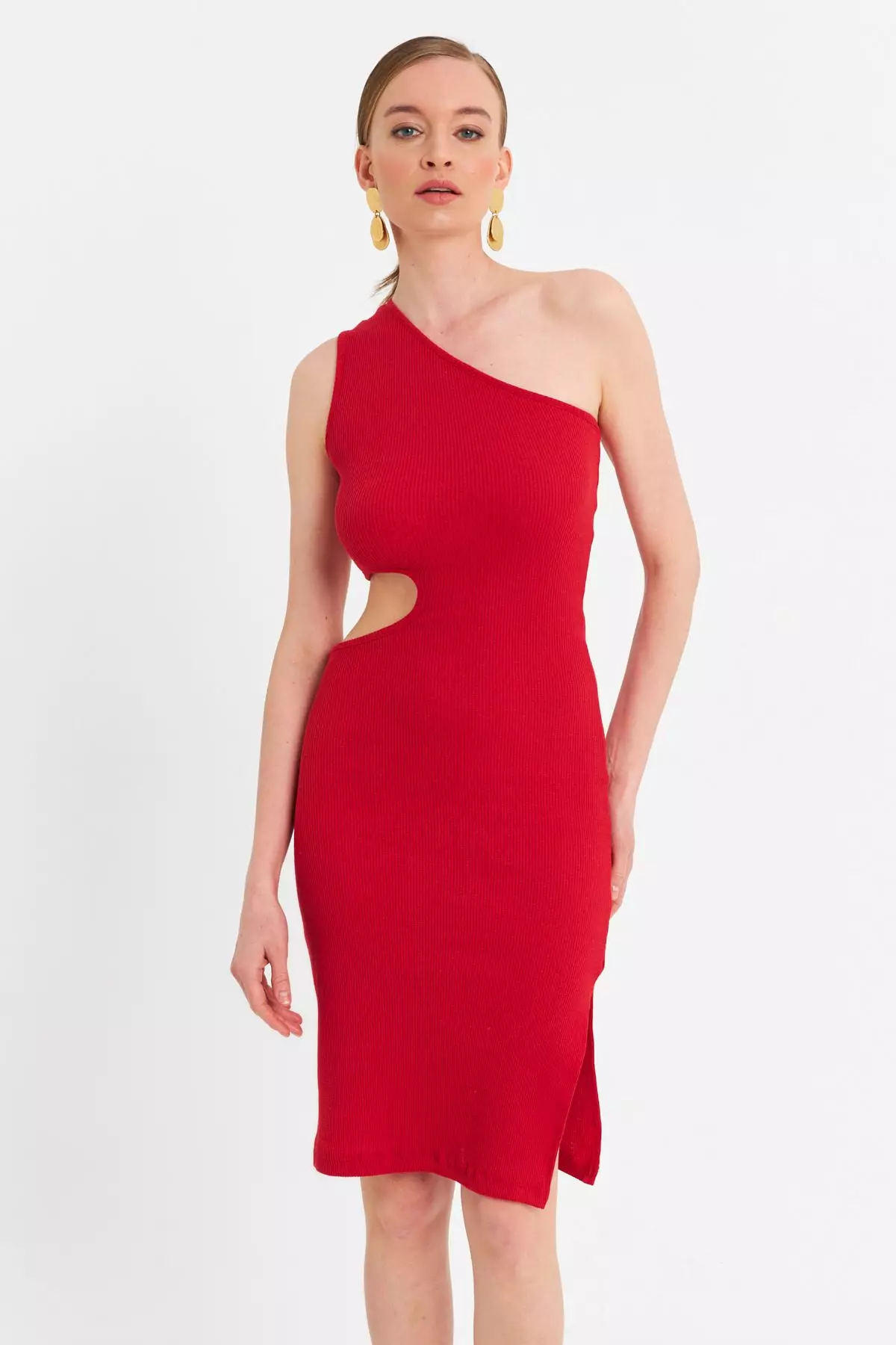 women's plus size a-line dresses Womens' Asymmetrical One Shoulder Chiffon A Line – Curvepretty Size:EU 44 pcat-341 BOSS Daniki Long Sleeve