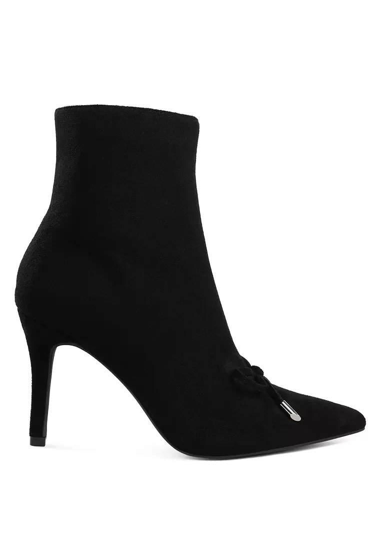 Discount on Rag & CO.  shoes - SKU: Bow Detail Ankle Boots In Black