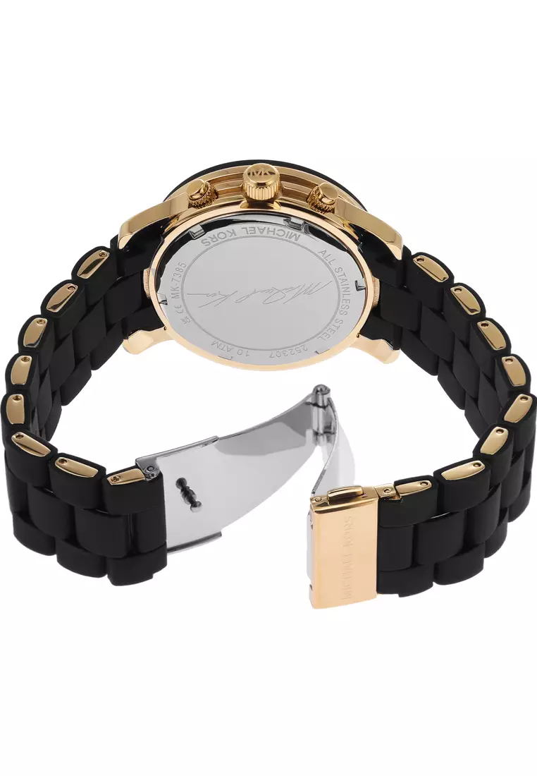 All black michael kors watch on sale