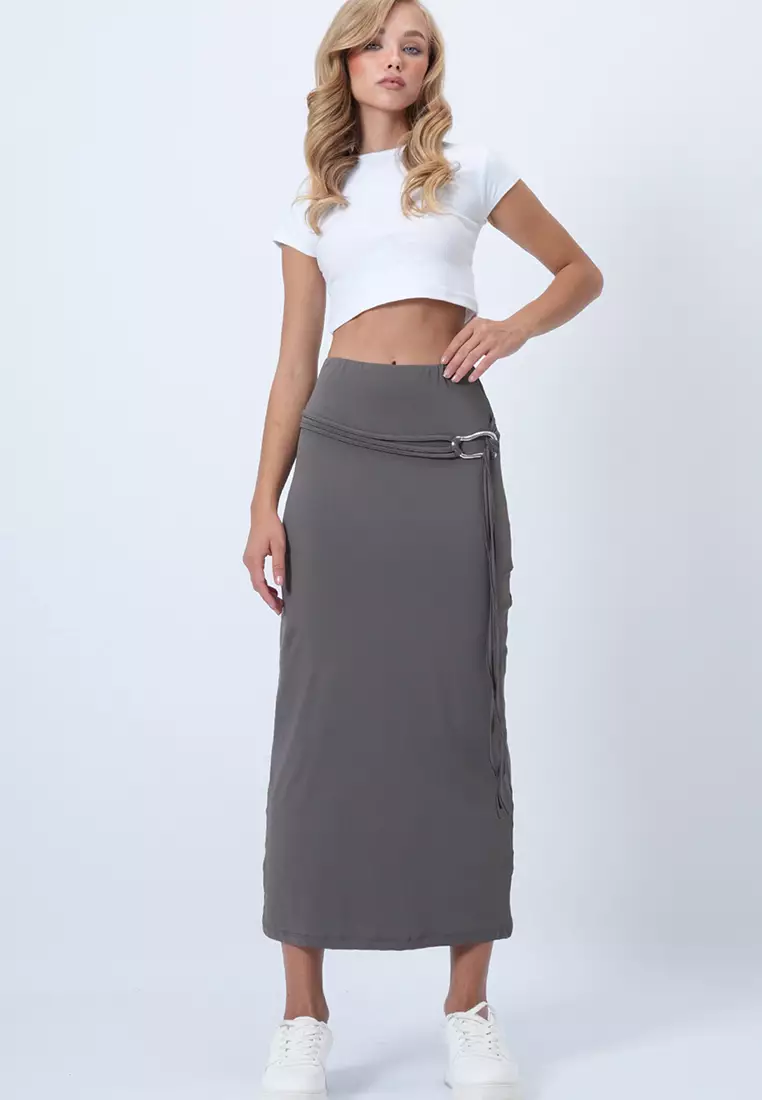 High Waist Midi Skirt