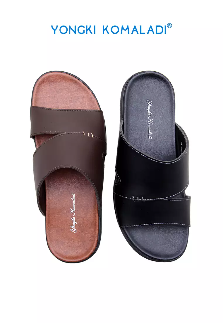 YONGKI KOMALADI SANDAL PRIA OL-AD4107-25 COFFEE