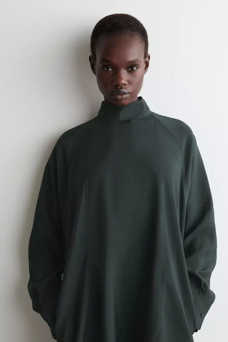 BATWING-SLEEVE MINI DRESS