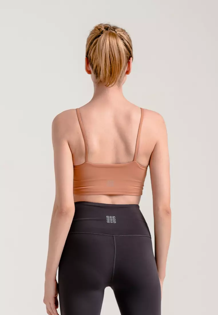 HAPPYFIT LYCRA Premium Sports Bra Peach Caramel