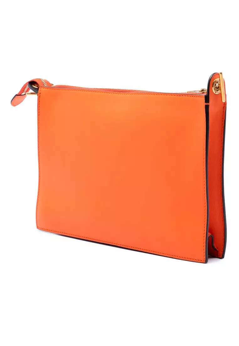 Pre-Loved Celine Tricolor Leather Pocket Envelope Zip Crossbody