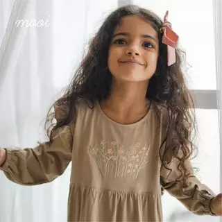 Mooi Dress Anak Gamis Anak Perempuan Raya Collection Madinah Gamis - Dusty Pink