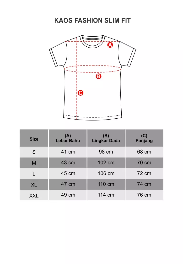 LGS - Slim Fit - Kaos Casual Pria - Lengan Pendek - Polos - Biru - JTS.322.S3205F.01.C