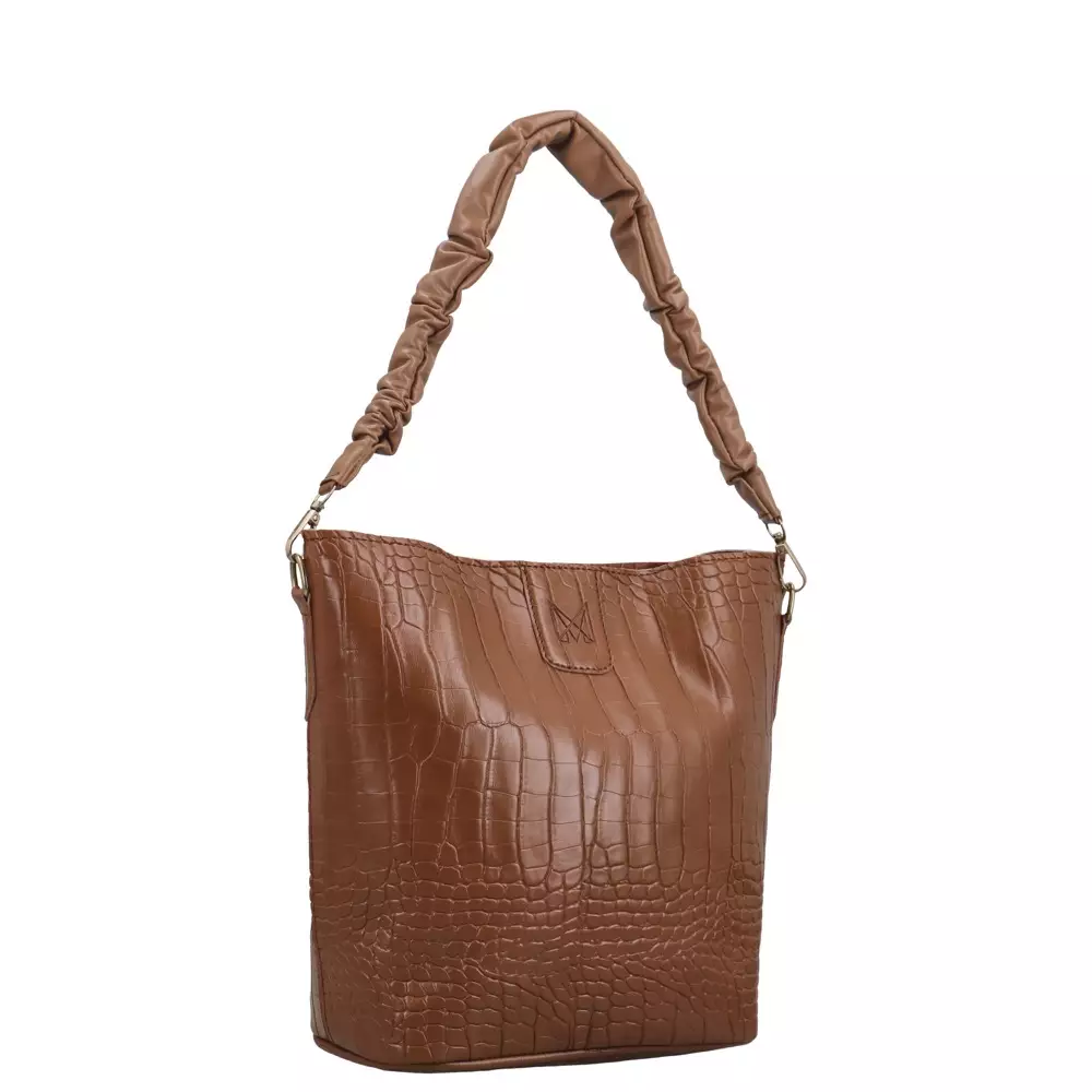 MAYONETTE Eunji Croco Shoulder Bag - Tas Selempang Wanita Terbaru 2021 - Brown