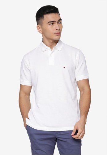 Tommy Hilfiger white 1985 Organic Cotton Regular Fit Polo Shirt - Tommy Hilfiger 81B95AAE9DC344GS_1