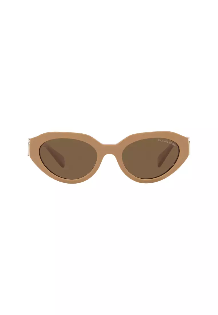 Michael Kors Women s Oval Frame Brown Acetate Sunglasses MK2192