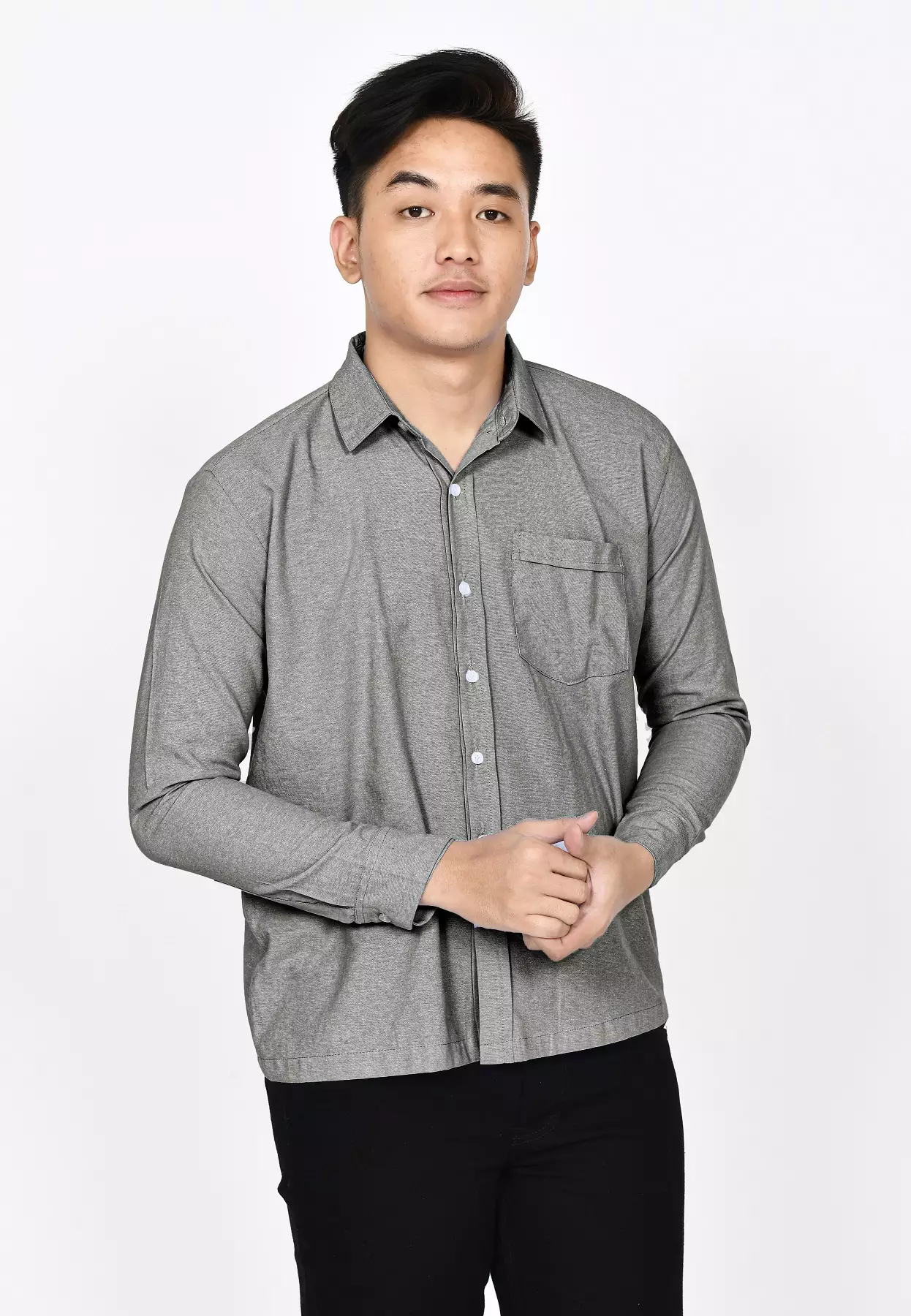 Kemeja Polos L/S James