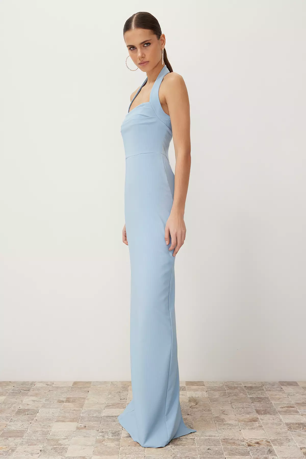 Halter Evening Maxi Dress