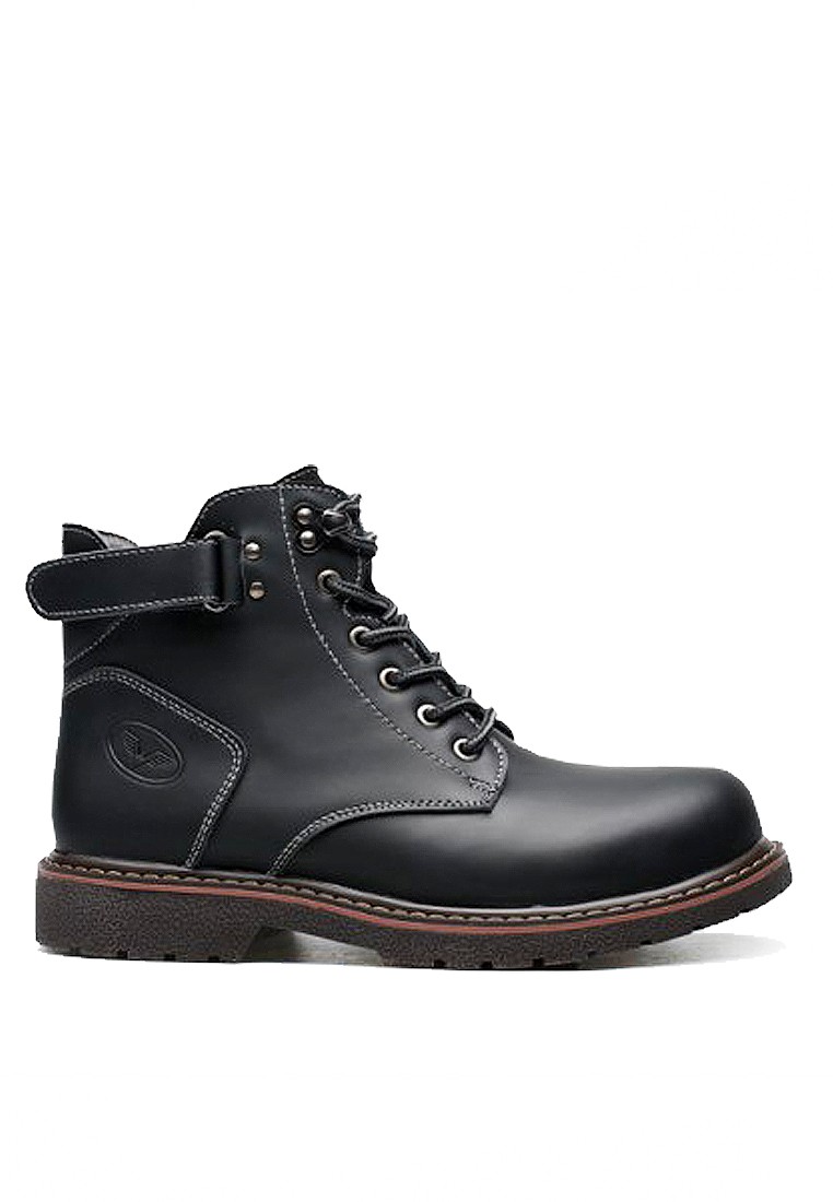VANSA Trendy Retro Leather Mid Boots VSM-B12689