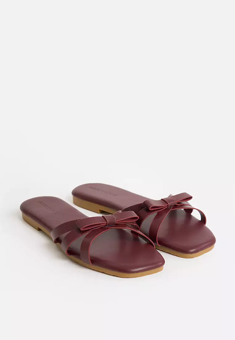 Women's Leather Bow Sandals