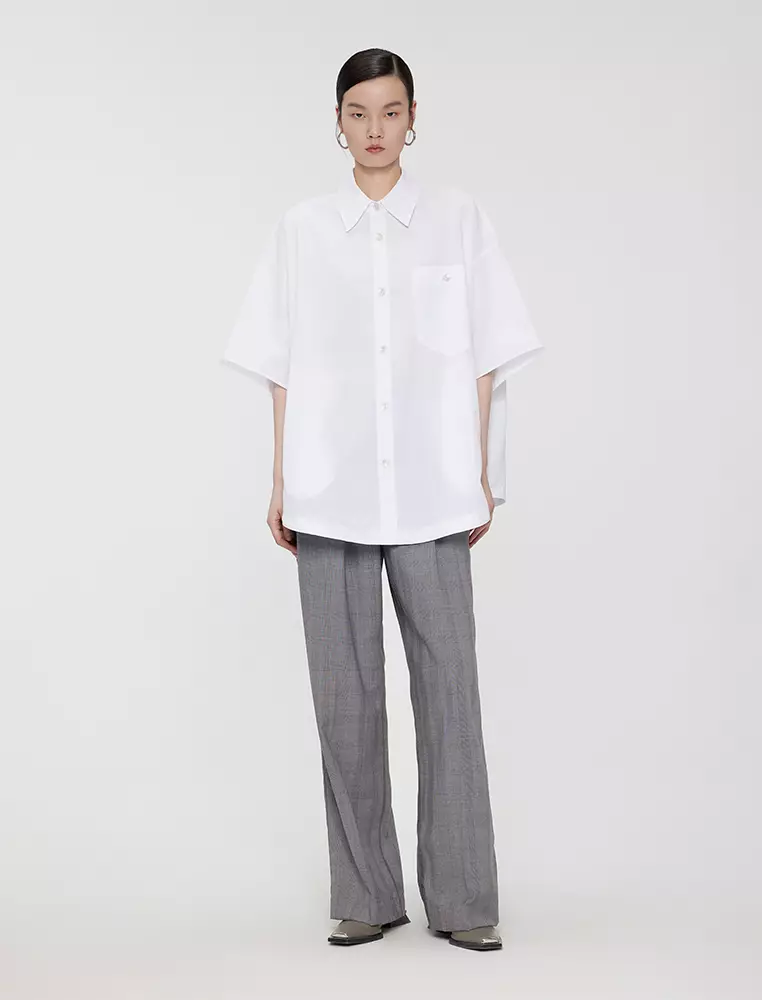 Loose Fit Minimalist Short Sleeve Shirt