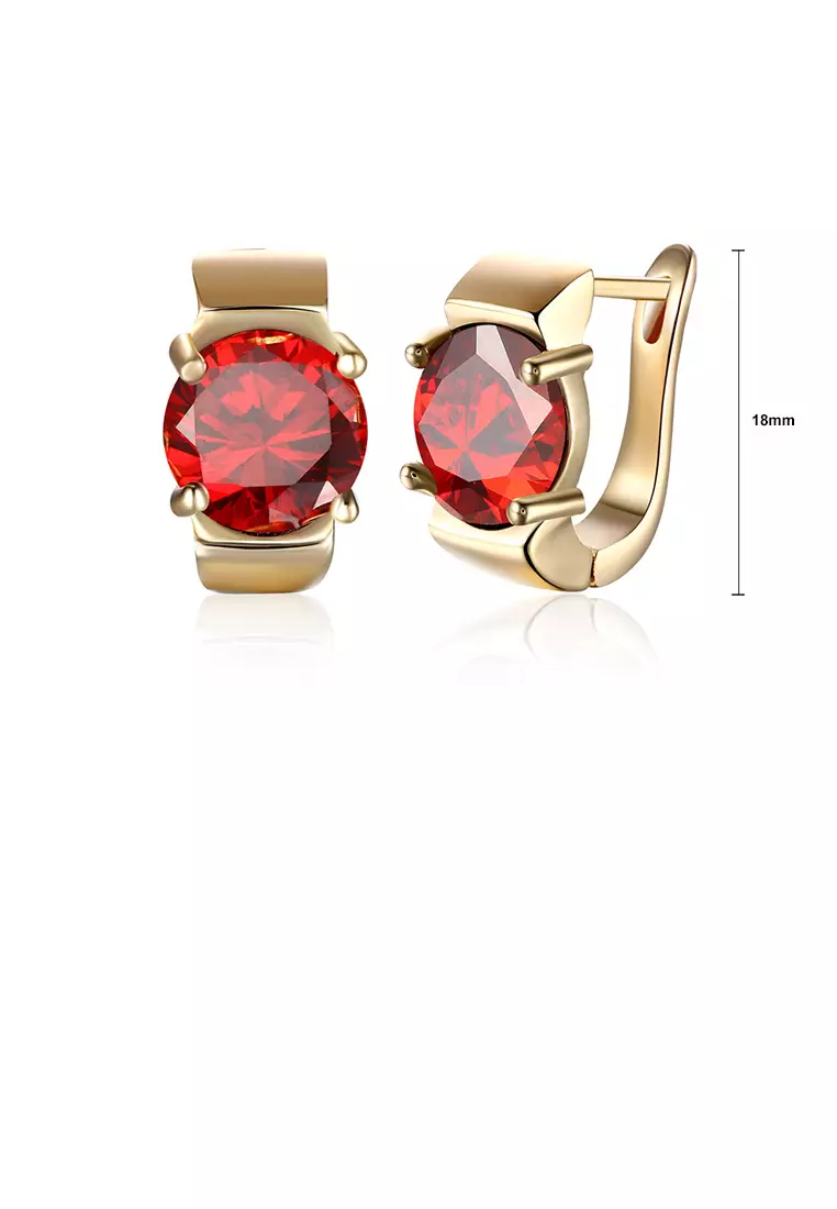 Red color top earrings online