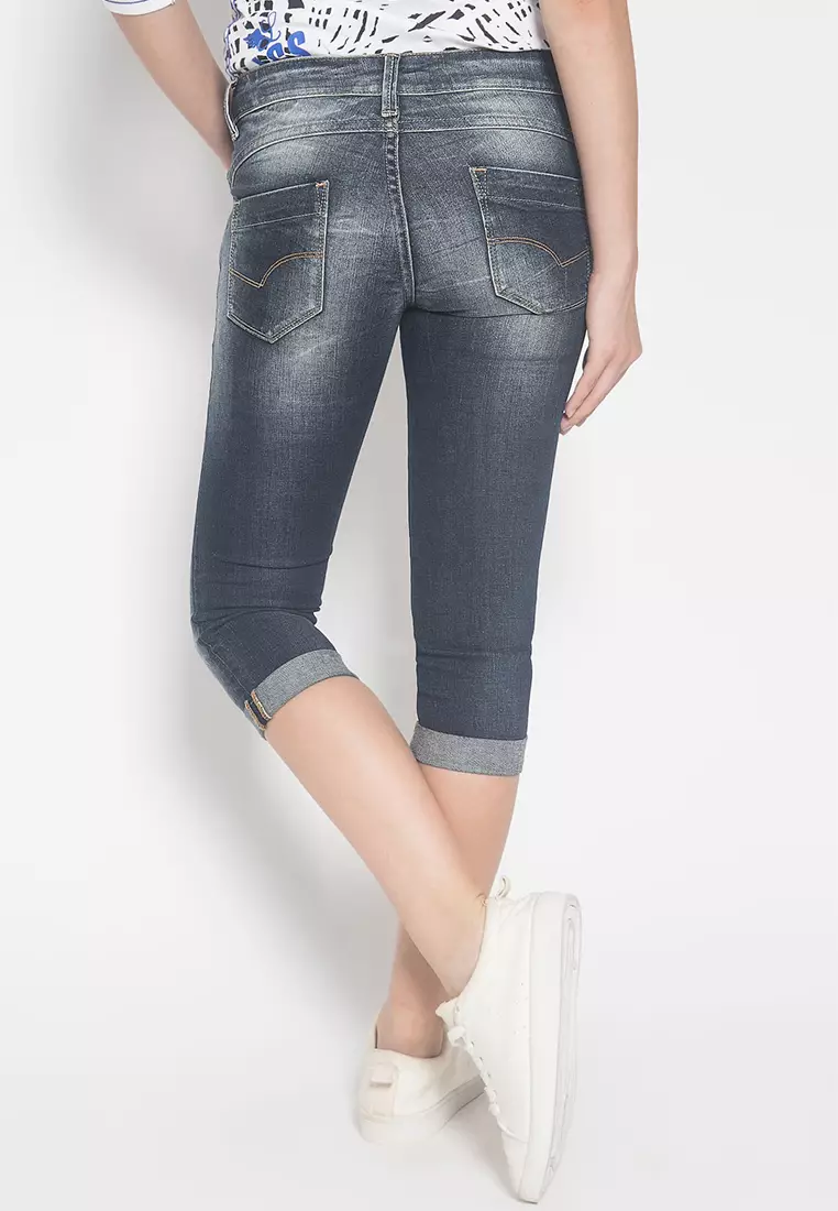 LGS - Celana Pendek Capri Wanita - Celana Jeans LPC.400.009.A151.C