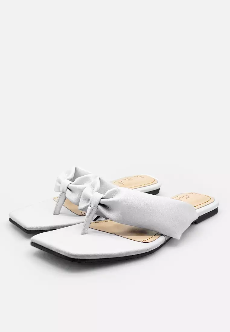 Women Flat Sandal Flip Flop Bow