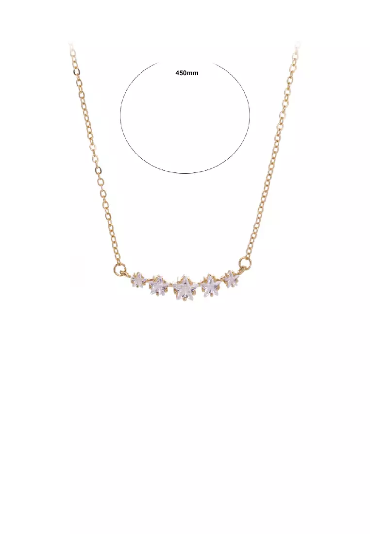 Gold 2025 zirconia necklace