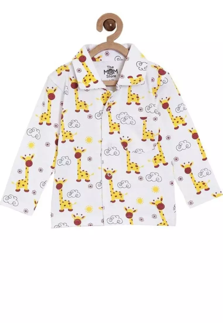 The Mom Store Kids Pajama Set Pack Of 3 Baby Koala, Tall as a Giraffe & Dino Trip - Multicolor