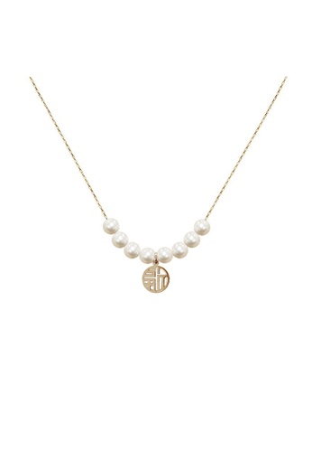 ZITIQUE gold Women's Elegant Retro Pearls Necklace - Gold 2F6BBAC8EECED3GS_1