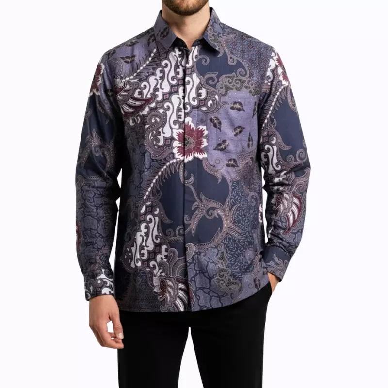 Kemeja Batik Pria - Bhatara Batik Fhirdan - Atasan Kemeja Batik Lengan Panjang