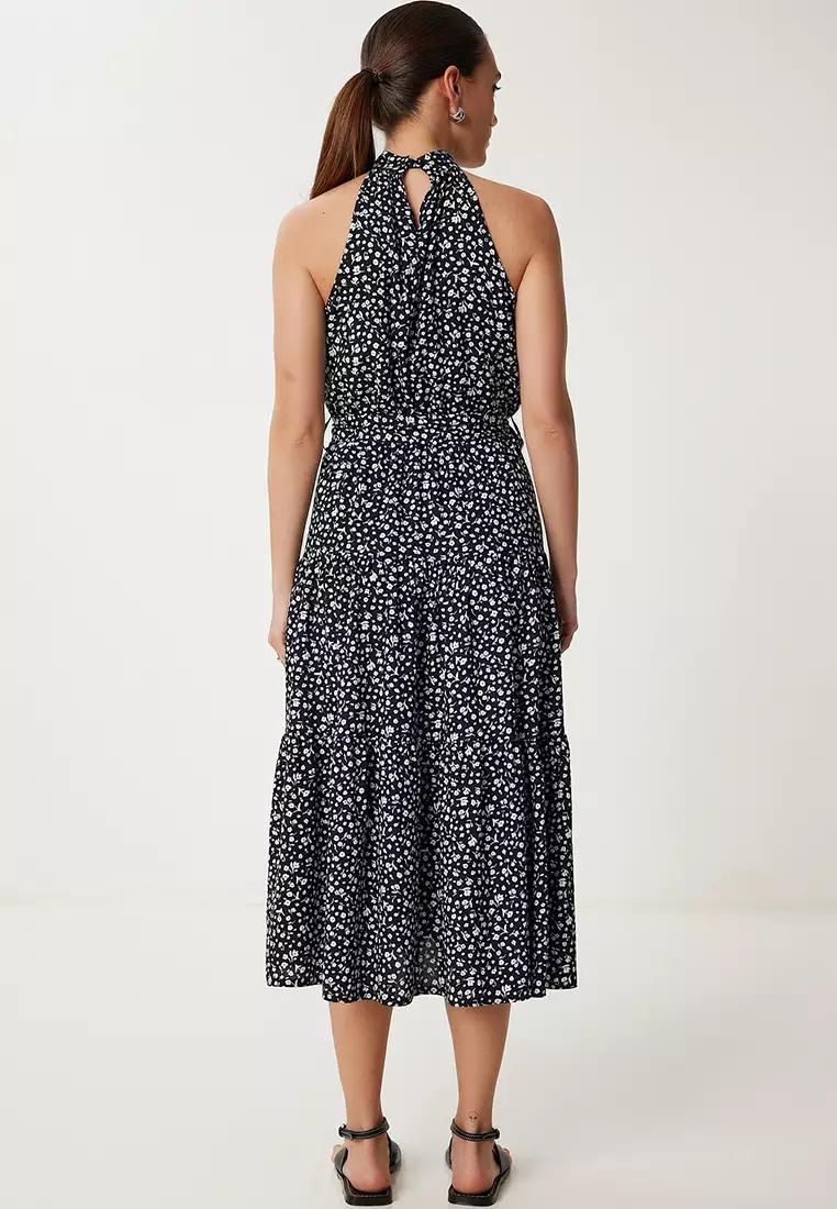 Halter Neck Floral Summer Dress