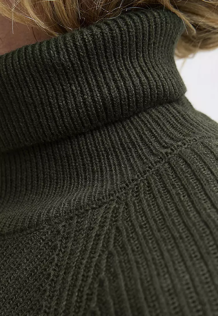 Roll Neck Knit Sweater