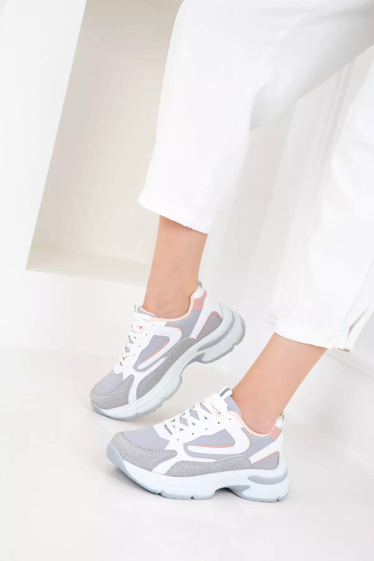 Ice-White-Powder Women's Sneaker 19686