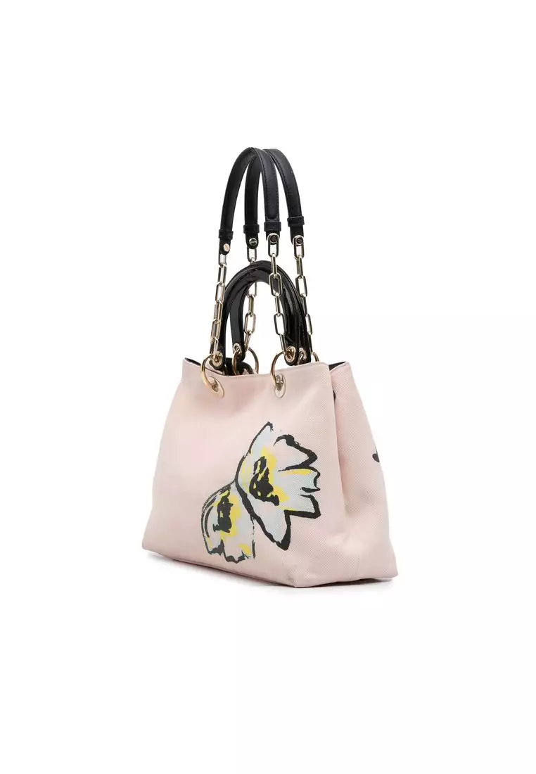 Pre-Loved Dior Limited Edition Medium Canvas Floral Printed Diorissimo Satchel