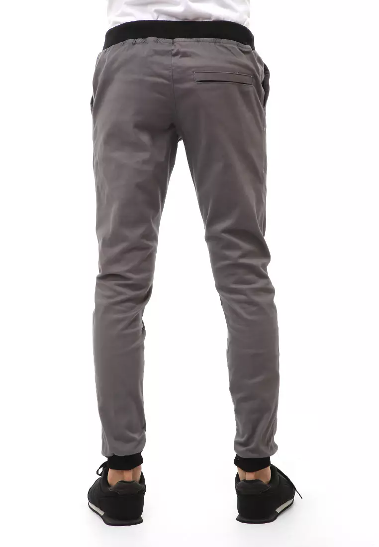 Locko Long Pants Celana Jogger Pria Style Comando Material Cotton ORIGINAL - Gray