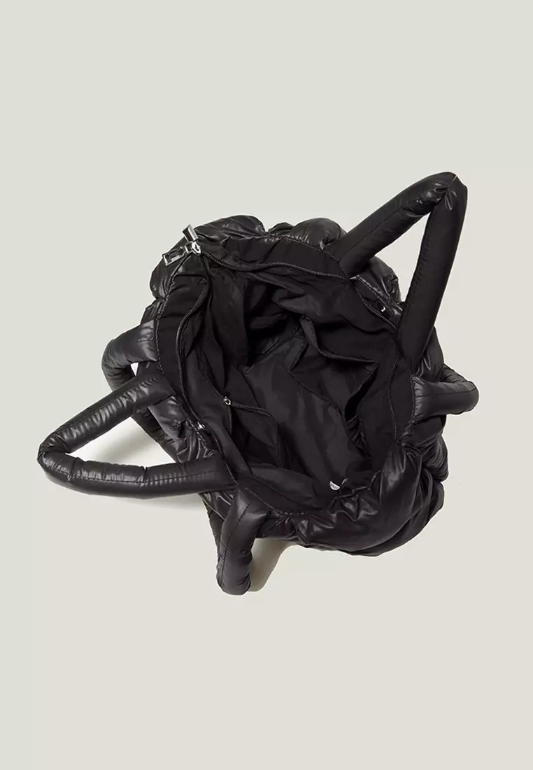 羽絨棉服柔軟方格手提包 HMJ-59-8776