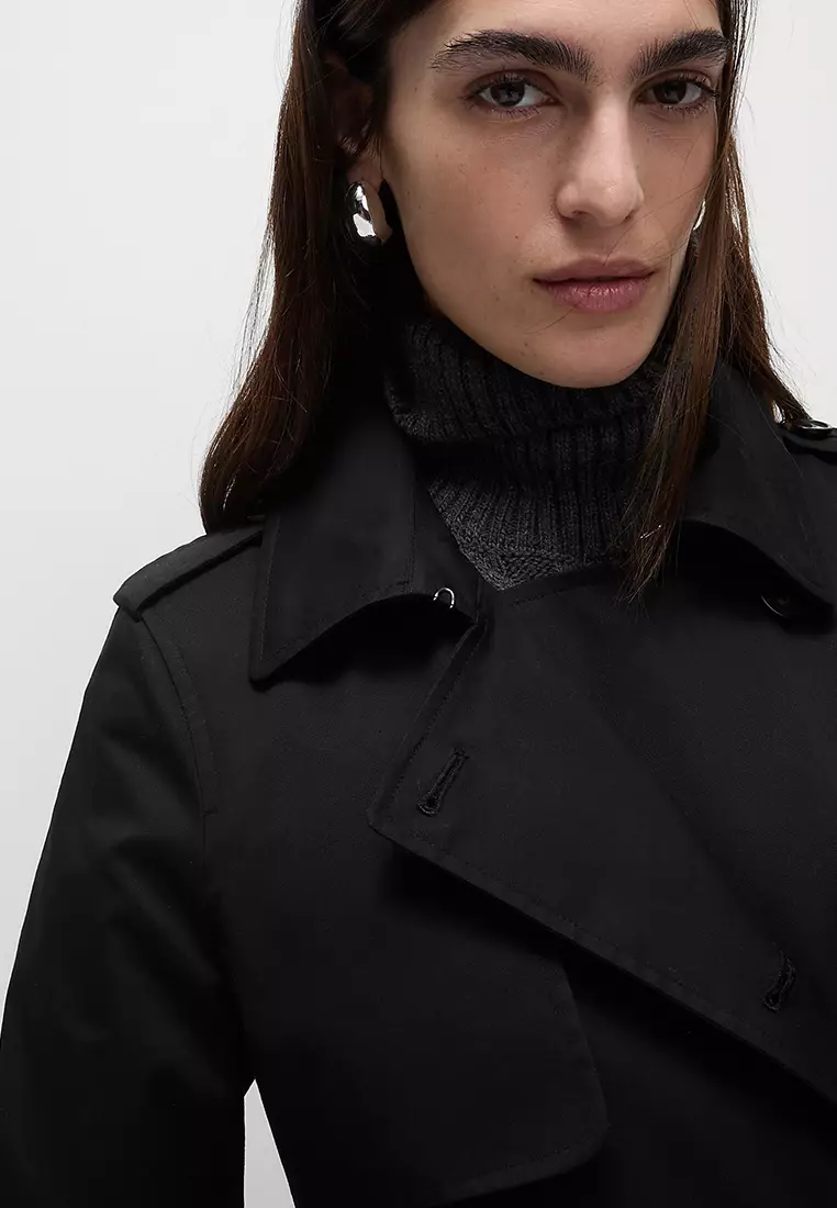 Cotton Rich Belted Longline Trench Coat