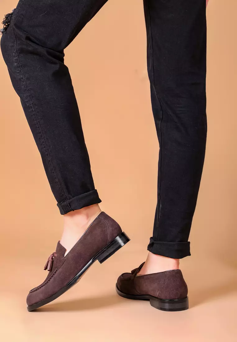 Suede Leather Tassel loafers MK5060-1