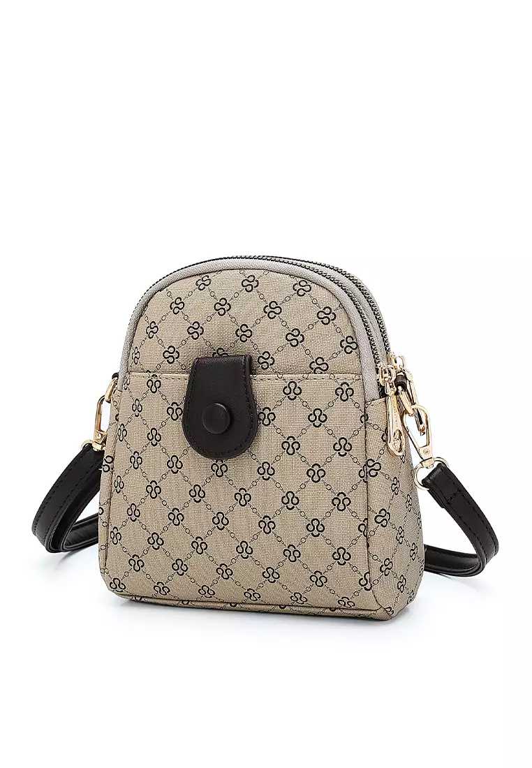 Women's Top Handle Bag / Sling Bag / Crossbody Bag - Khaki