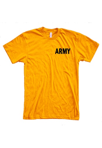 MRL Prints yellow Pocket Army T-Shirt Frontliner 253DEAA2F00A03GS_1