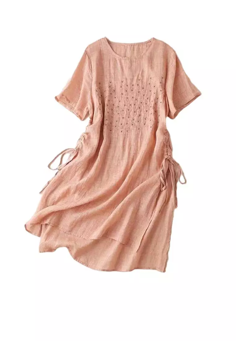 Tunic Round Neck Short Sleeve T-shirt RZ8906