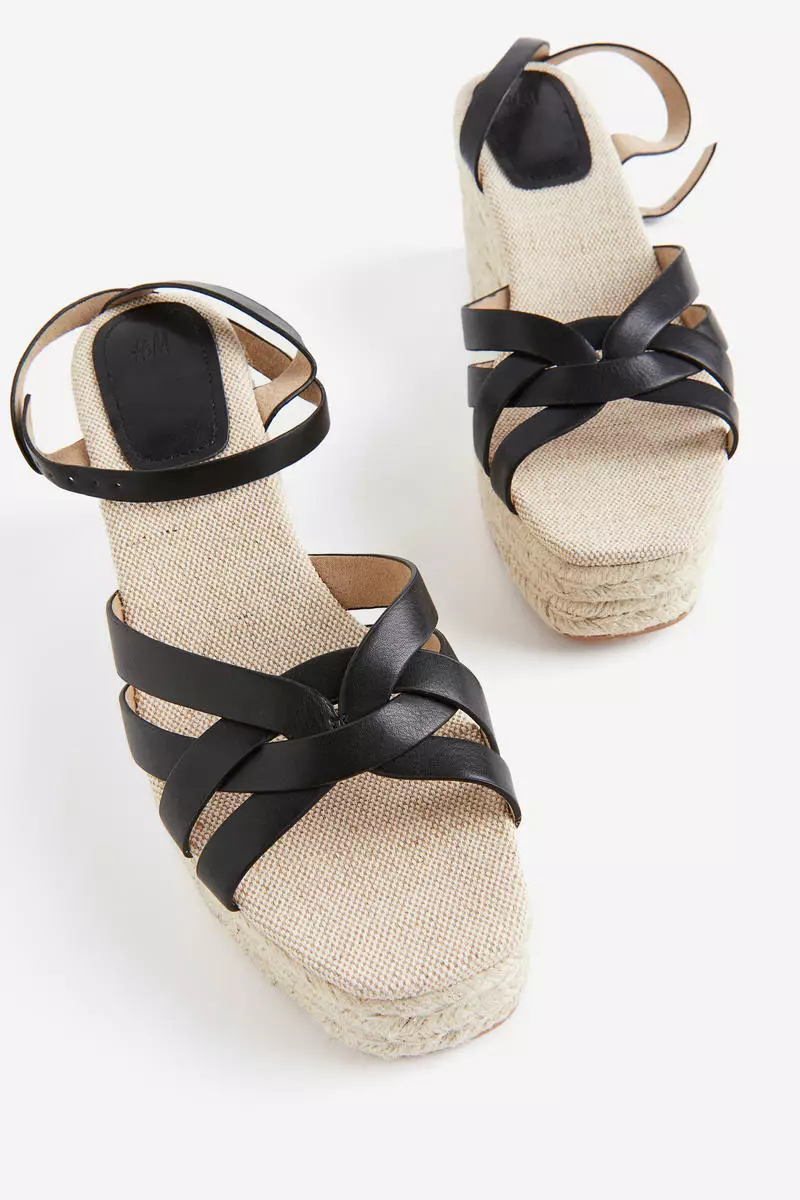 Wedge-heeled espadrilles