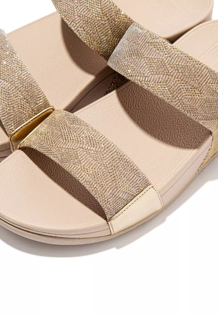 FitFlop LULU Women's Glitz Slides - Platino (ET6-675)