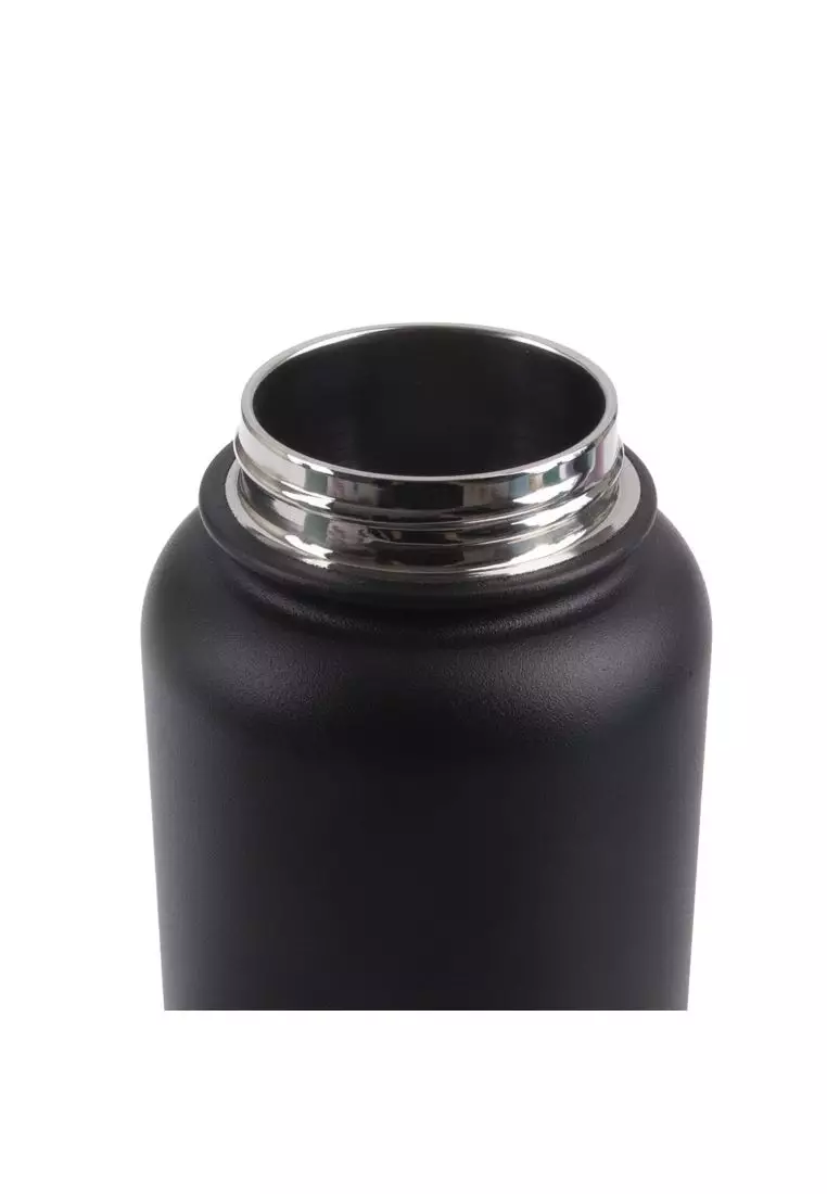 Oasis Stainless Steel Insulated Sports Water Bottle with Screw Cap 1.1L - Black