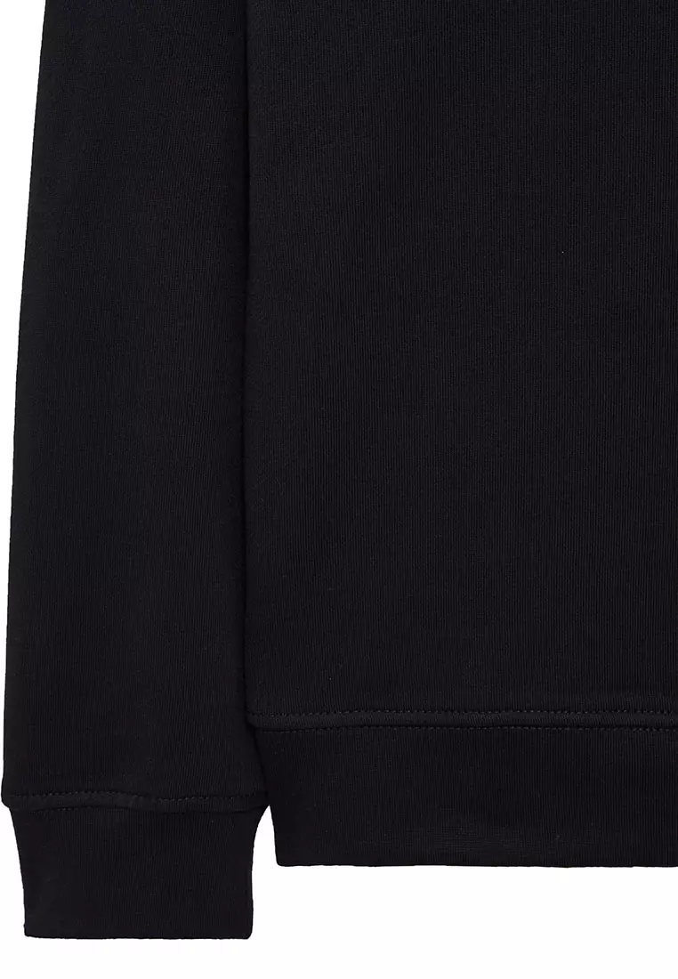 MENS BLACK KRAVIZ 1/4 ZIP WITH PARACHUTE OVERLAY