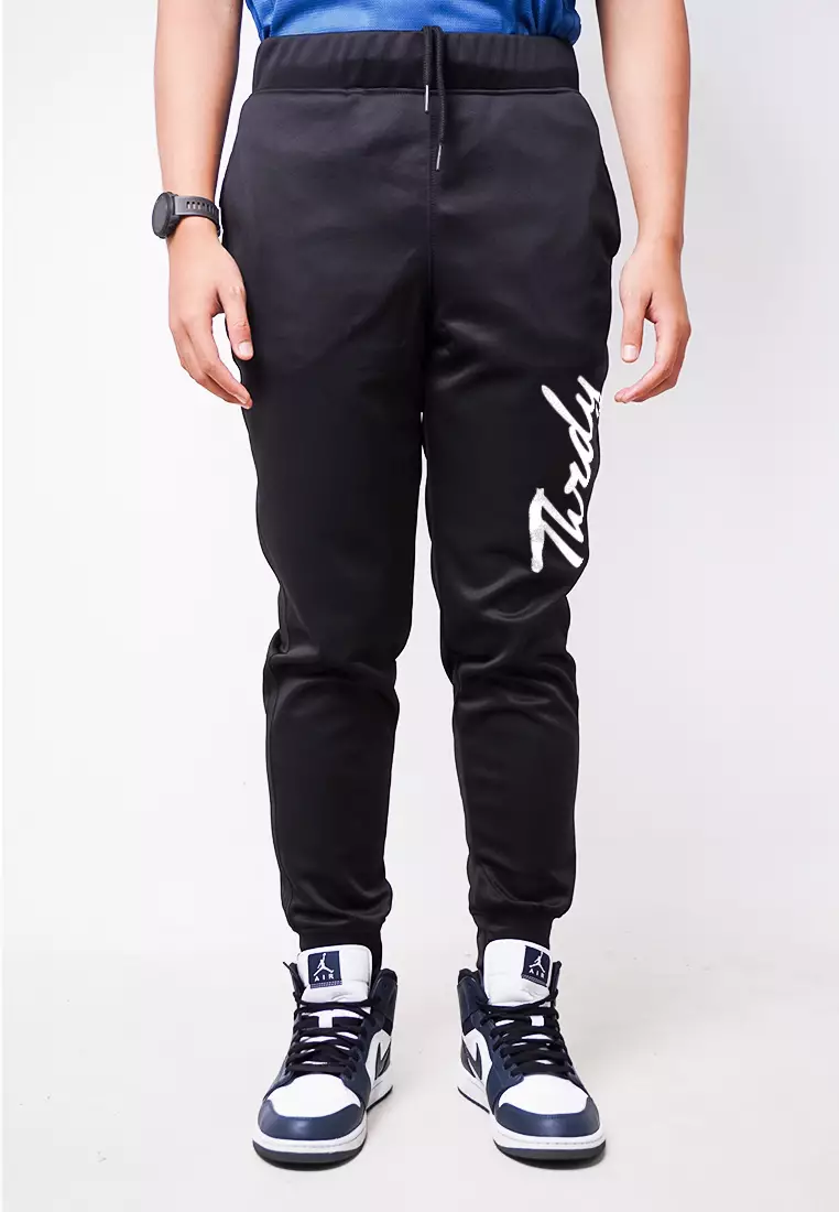 MC033 celana jogger pria anti air kasual korea keren thrdysign hitam