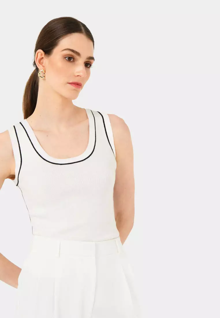 Gloria Contrast Knit Top